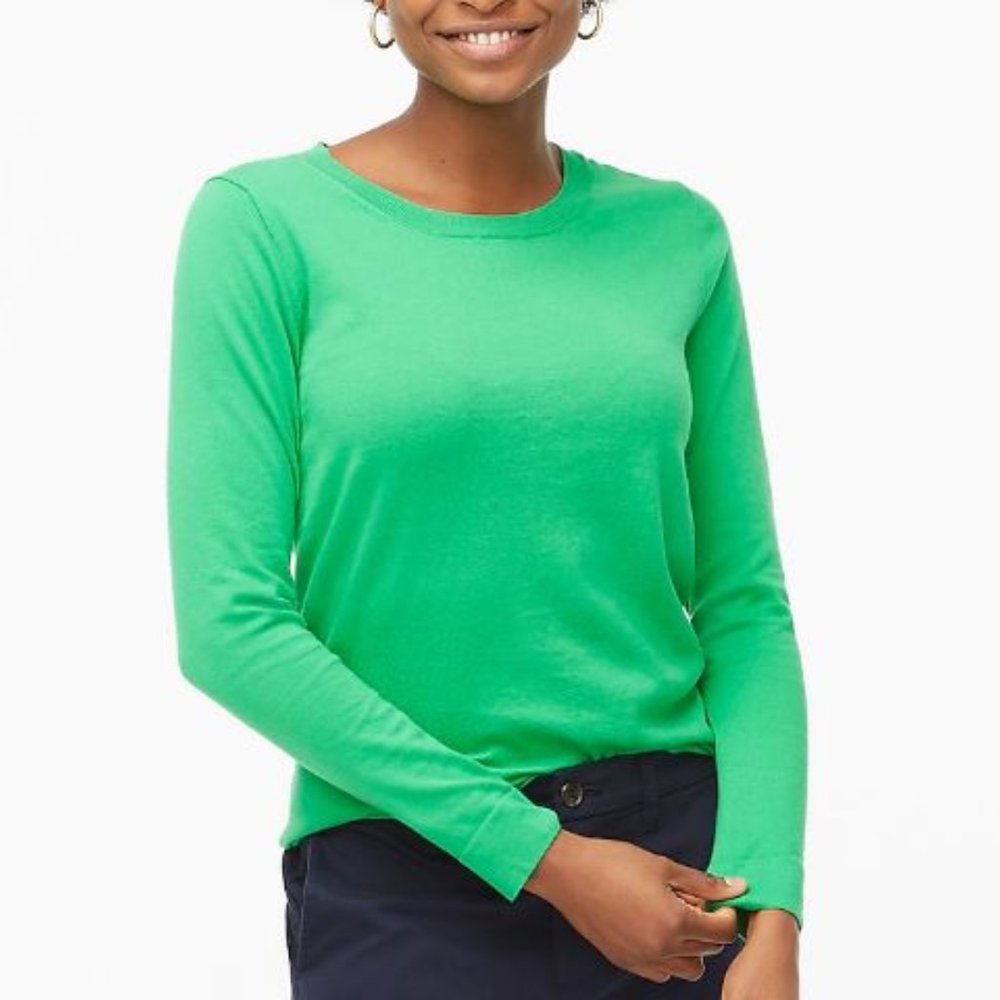 J. Crew Green Crewneck Sweater - Sz. Small